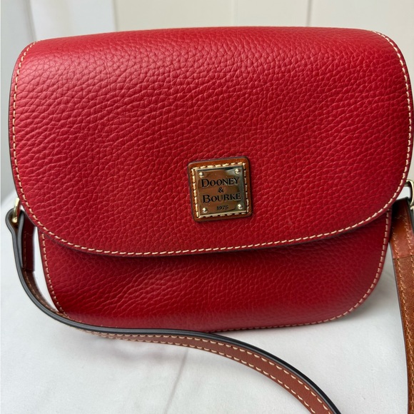 Dooney & Bourke Handbags - Dooney & Bourke Red Leather Crossbody Bag